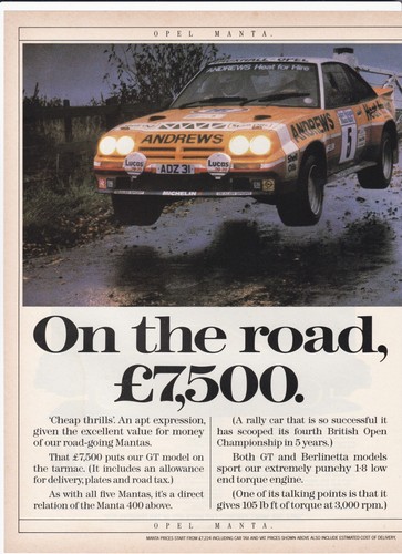 Opel manta and berlinetta - and,