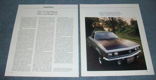 1971 opel manta - 1971-75, vintage
