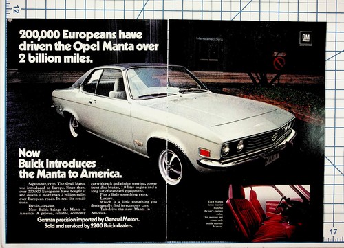 1970 opel manta buick - manta, car