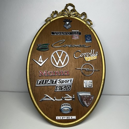 Vintage car hood - vintage, emblems