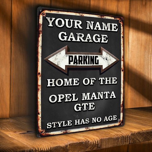 Opel manta gte parking sign - opel,
