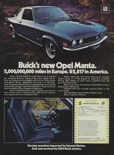 1973 buick opel manta - 1973,