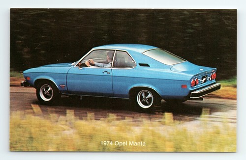 1974 opel manta - 1974, postcard