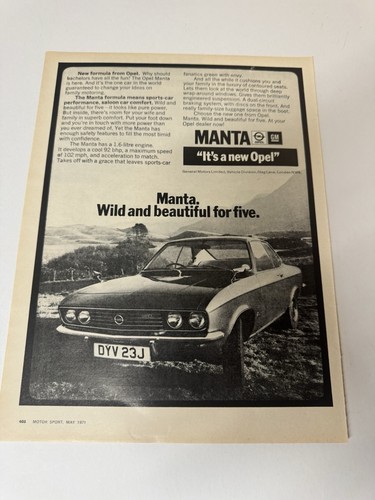 Original vintage 1971 opel - 1971,